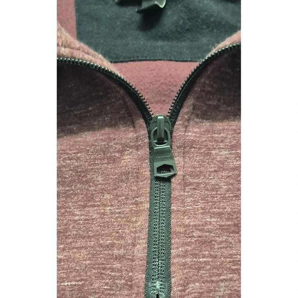 Banana Republic men's maroon 1/4 zip pullover shirt LG moisture wicking outdoor‎